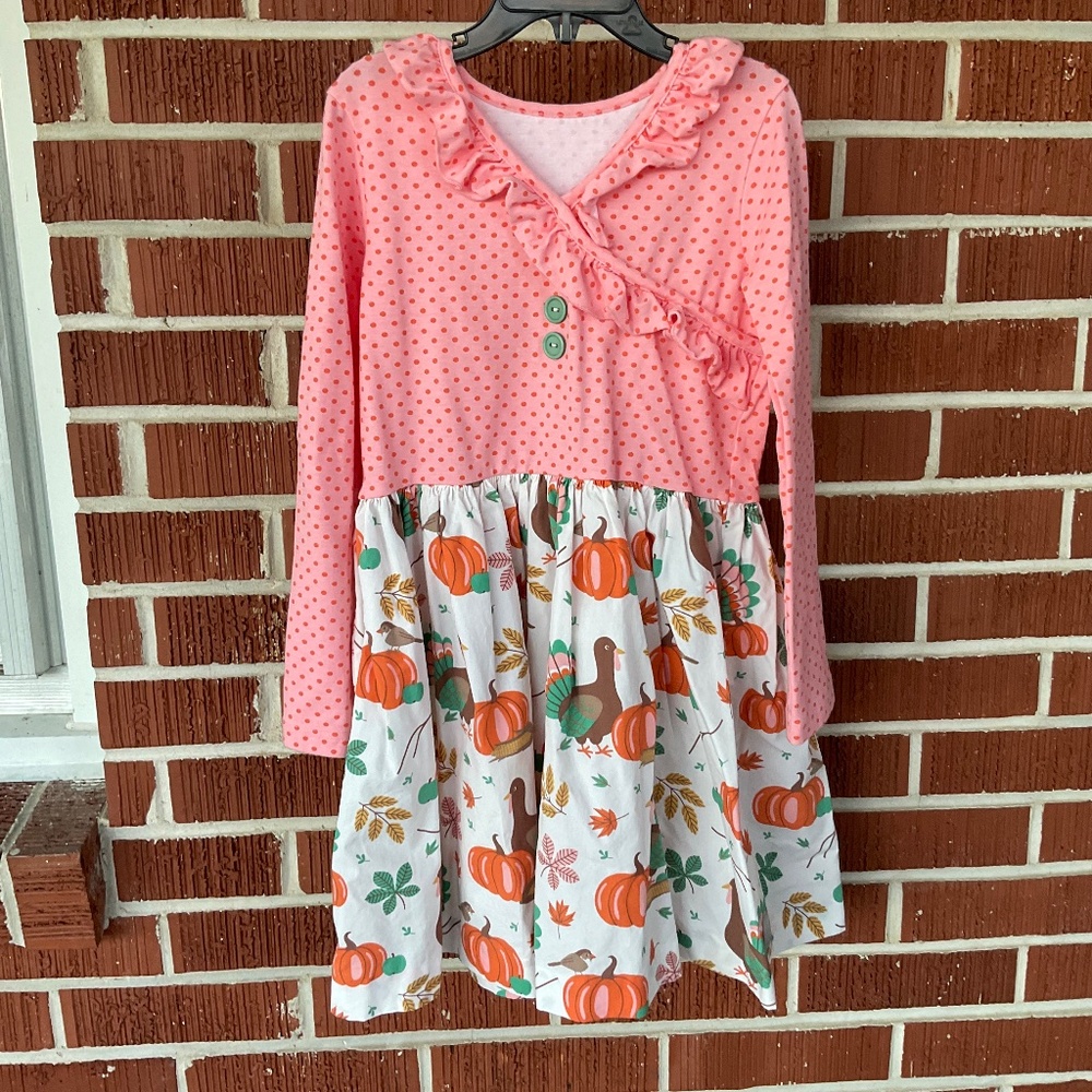 Eleanor Rose Thanksgiving dress little girl size 7/8
